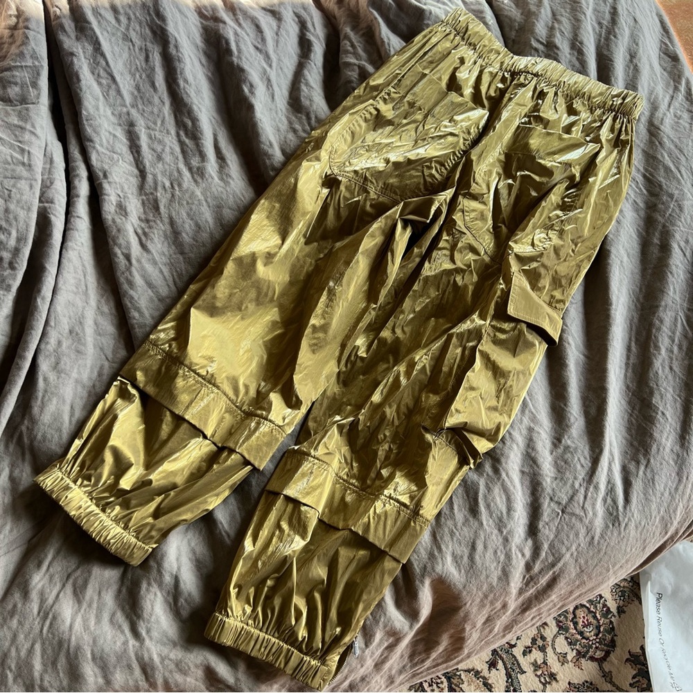 Tibi Metallic Gold Wilt Pull On Jogger - Picture 10 of 11